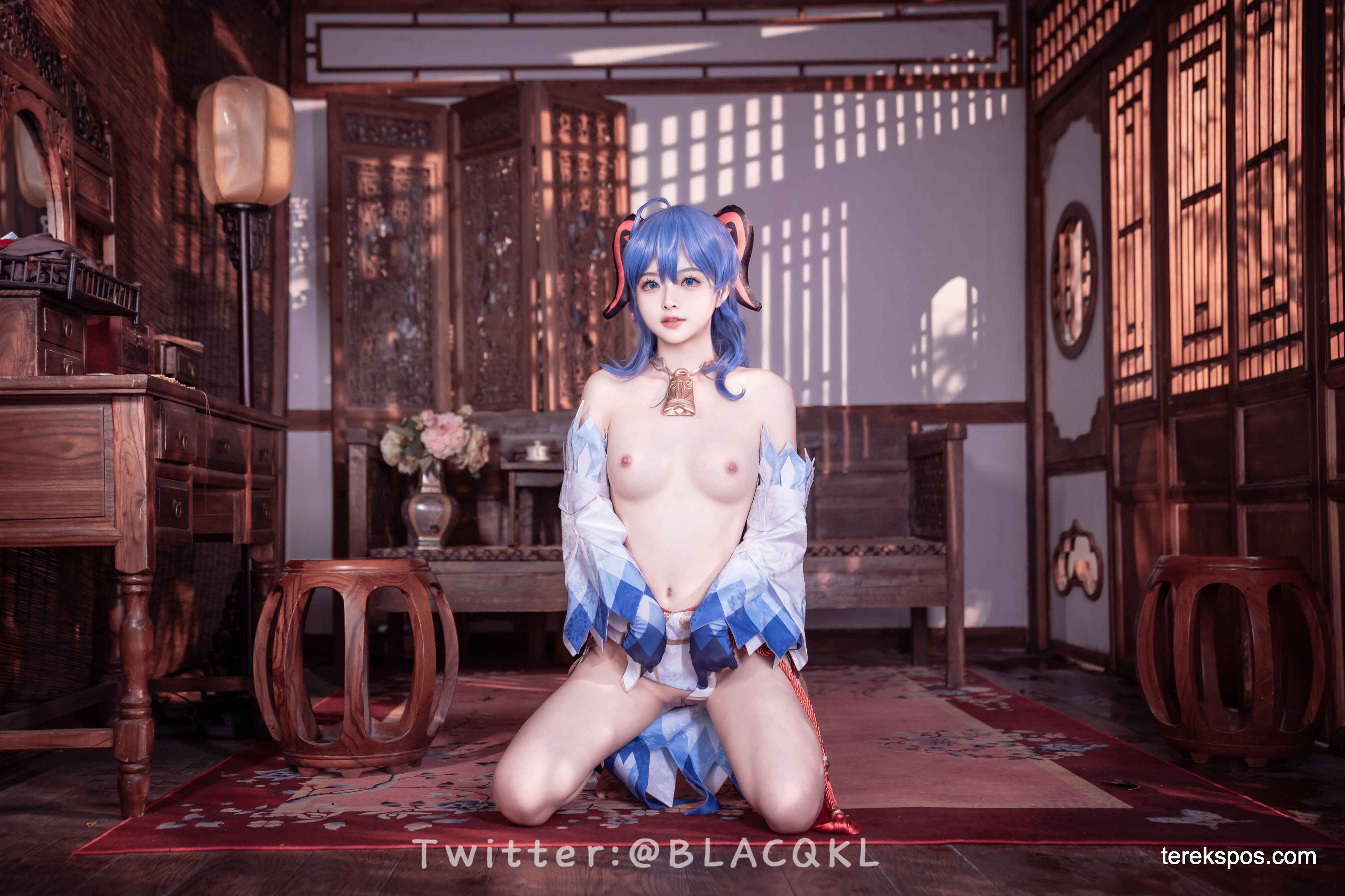 [terekspos.com] Blacqkl (白莉爱吃巧克力) Ganyu Cosplay Genshin Impact (19)