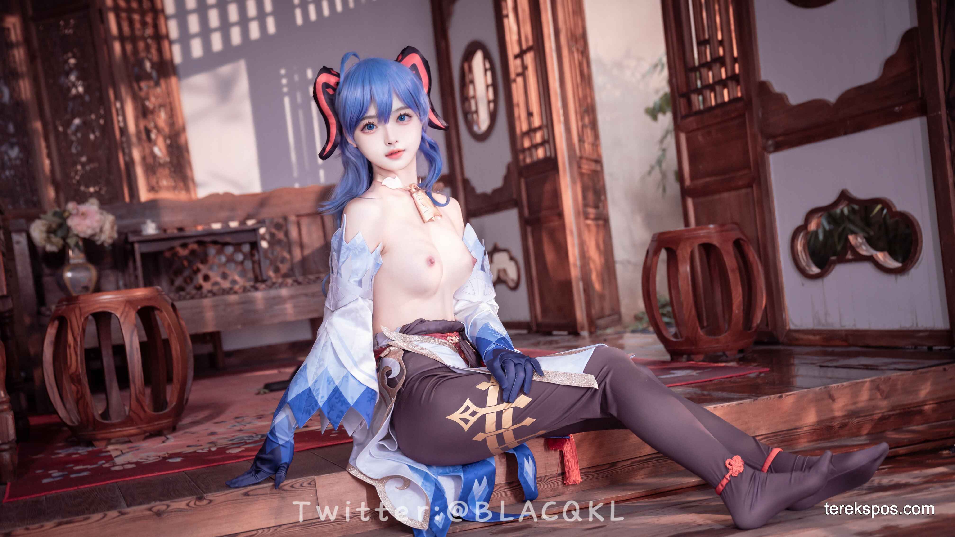 [terekspos.com] Blacqkl (白莉爱吃巧克力) Ganyu Cosplay Genshin Impact (47)
