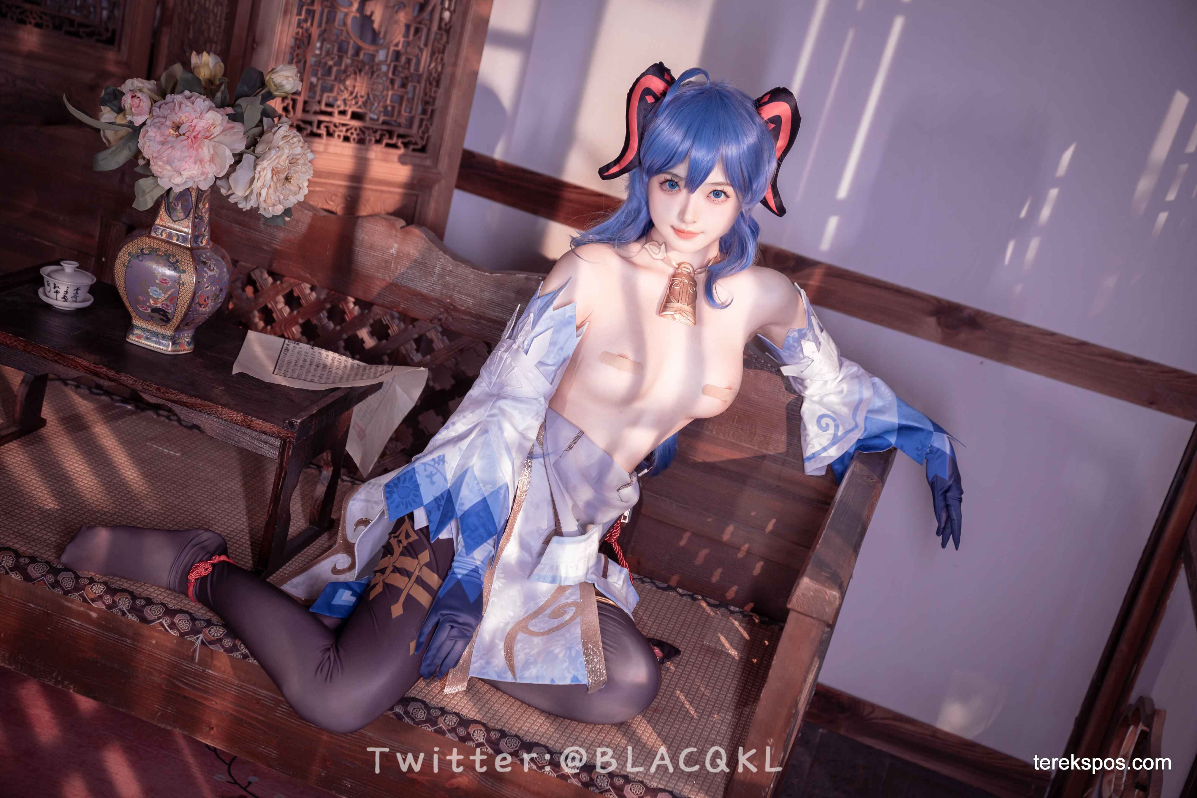[terekspos.com] Blacqkl (白莉爱吃巧克力) Ganyu Cosplay Genshin Impact (48)