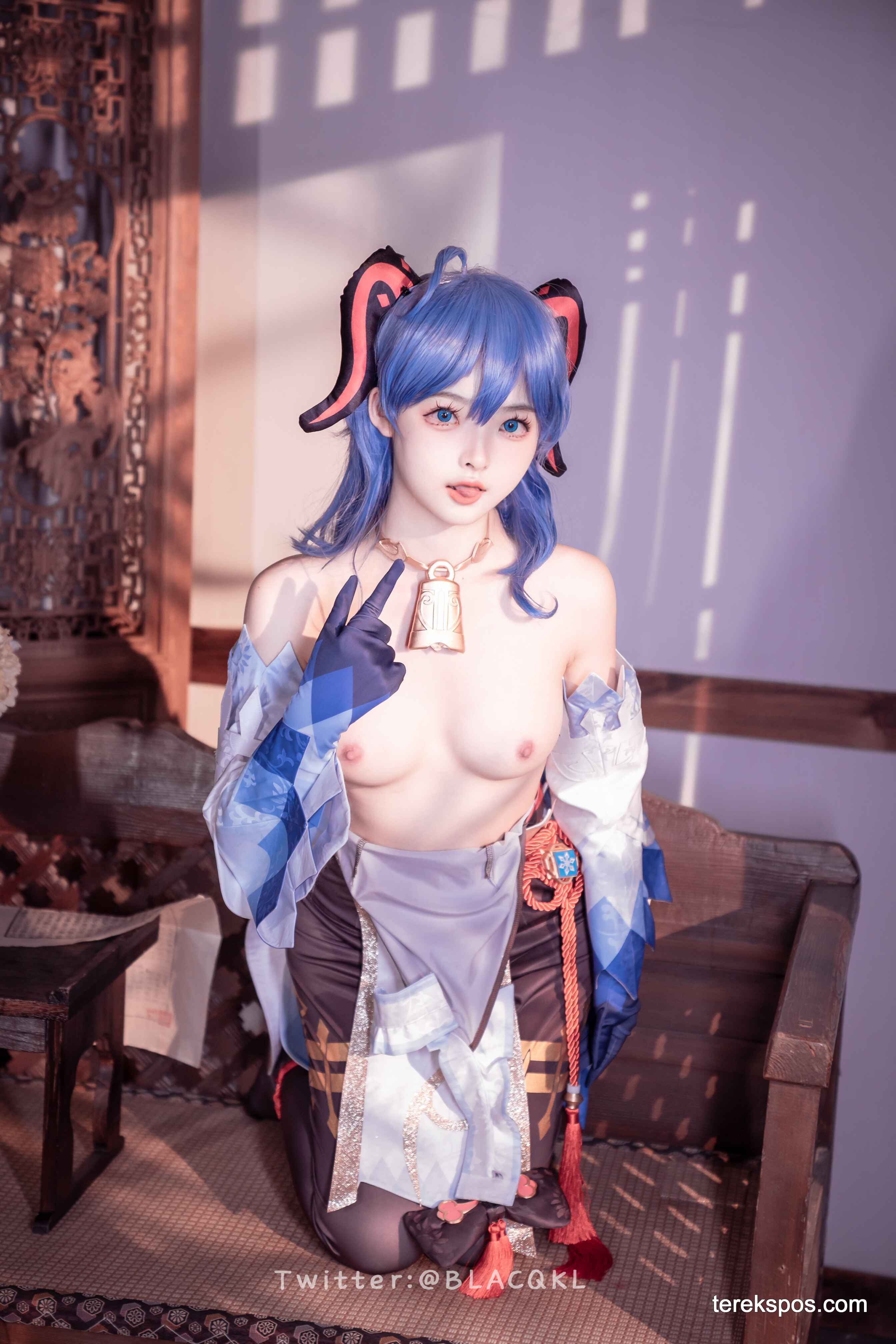 [terekspos.com] Blacqkl (白莉爱吃巧克力) Ganyu Cosplay Genshin Impact (59)