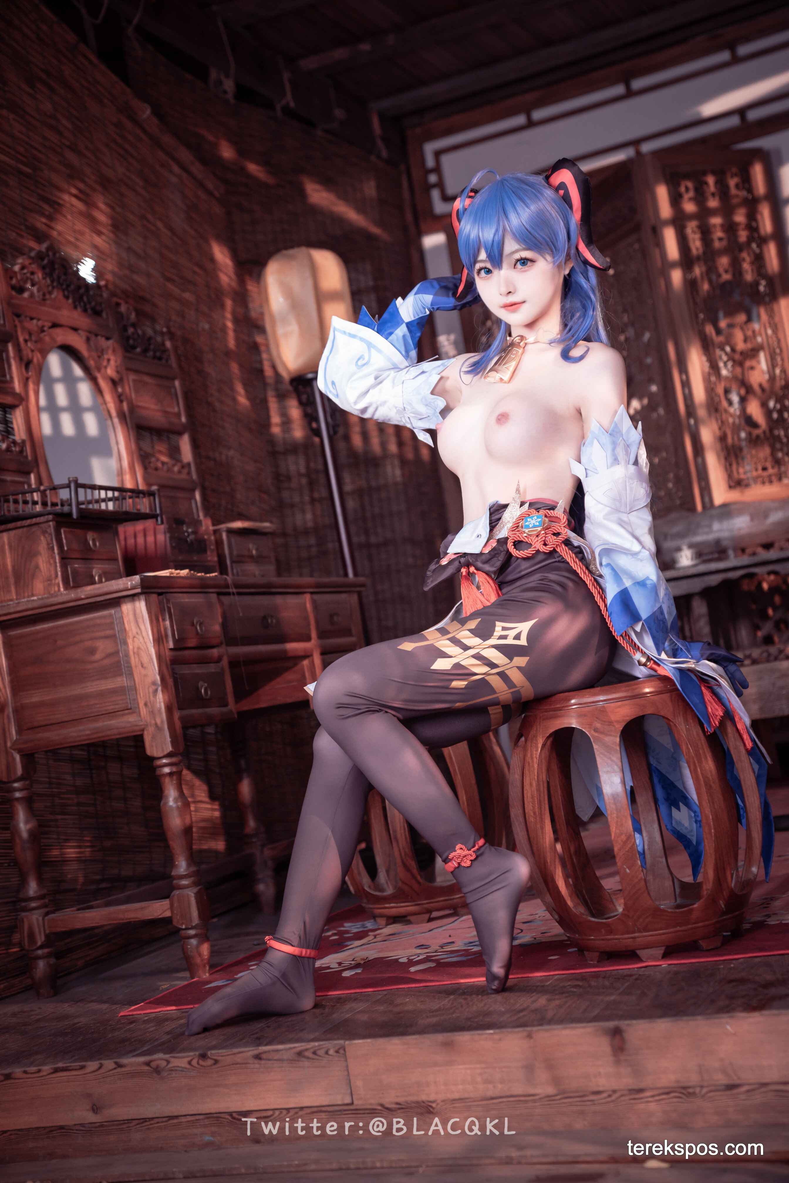 [terekspos.com] Blacqkl (白莉爱吃巧克力) Ganyu Cosplay Genshin Impact (70)