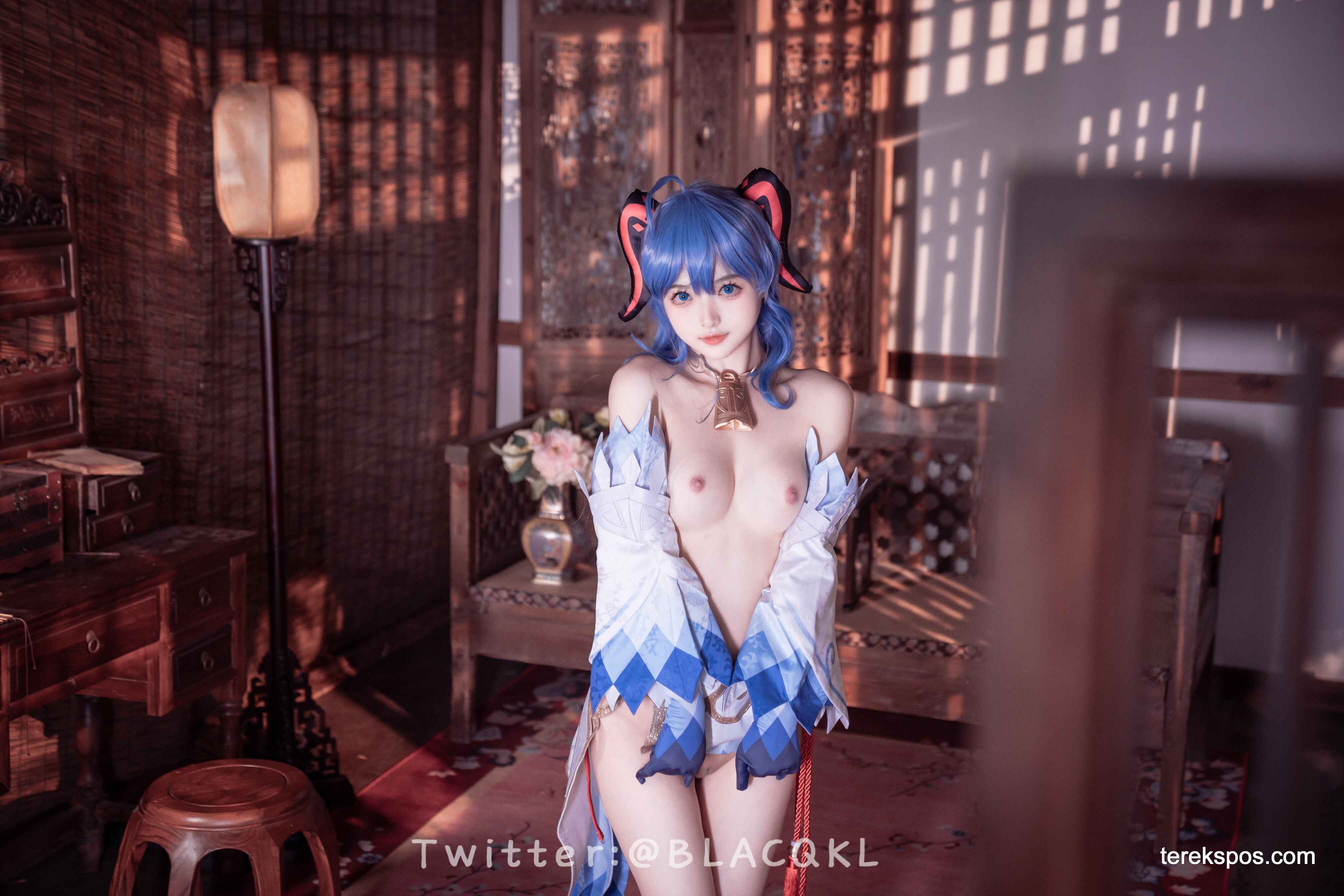 [terekspos.com] Blacqkl (白莉爱吃巧克力) Ganyu Cosplay Genshin Impact (8)