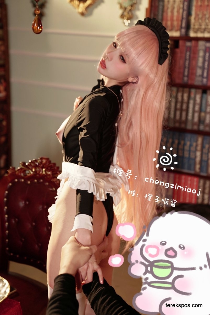 [terekspos.com] 31+ Foto Bugil Chengzimiaoj (橙子喵酱) Cosplay Maid (1)