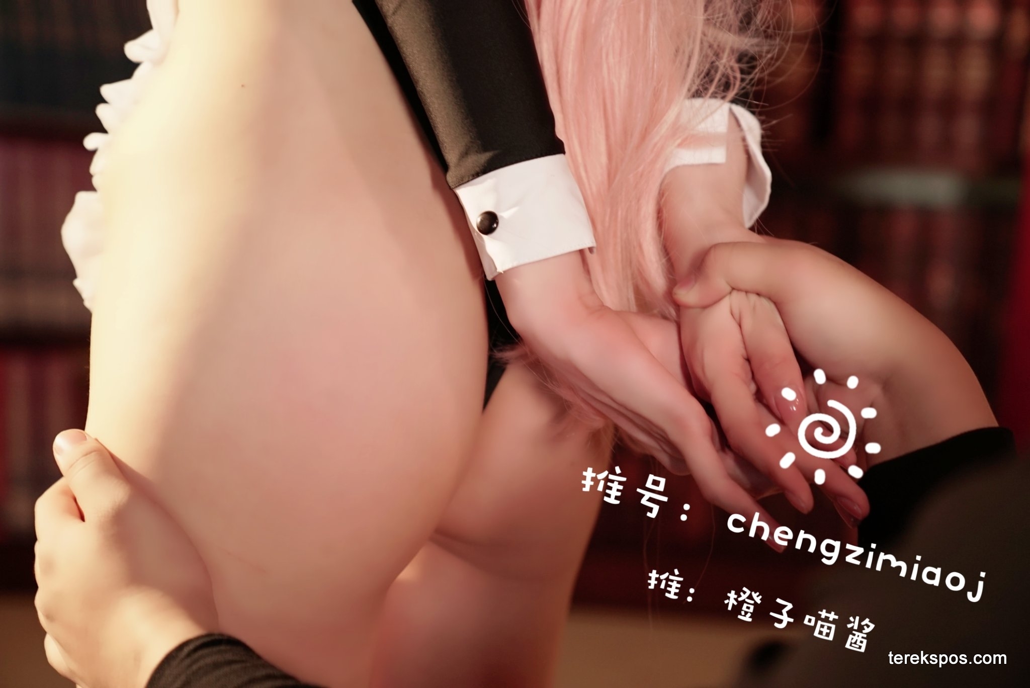 [terekspos.com] 31+ Foto Bugil Chengzimiaoj (橙子喵酱) Cosplay Maid (14)