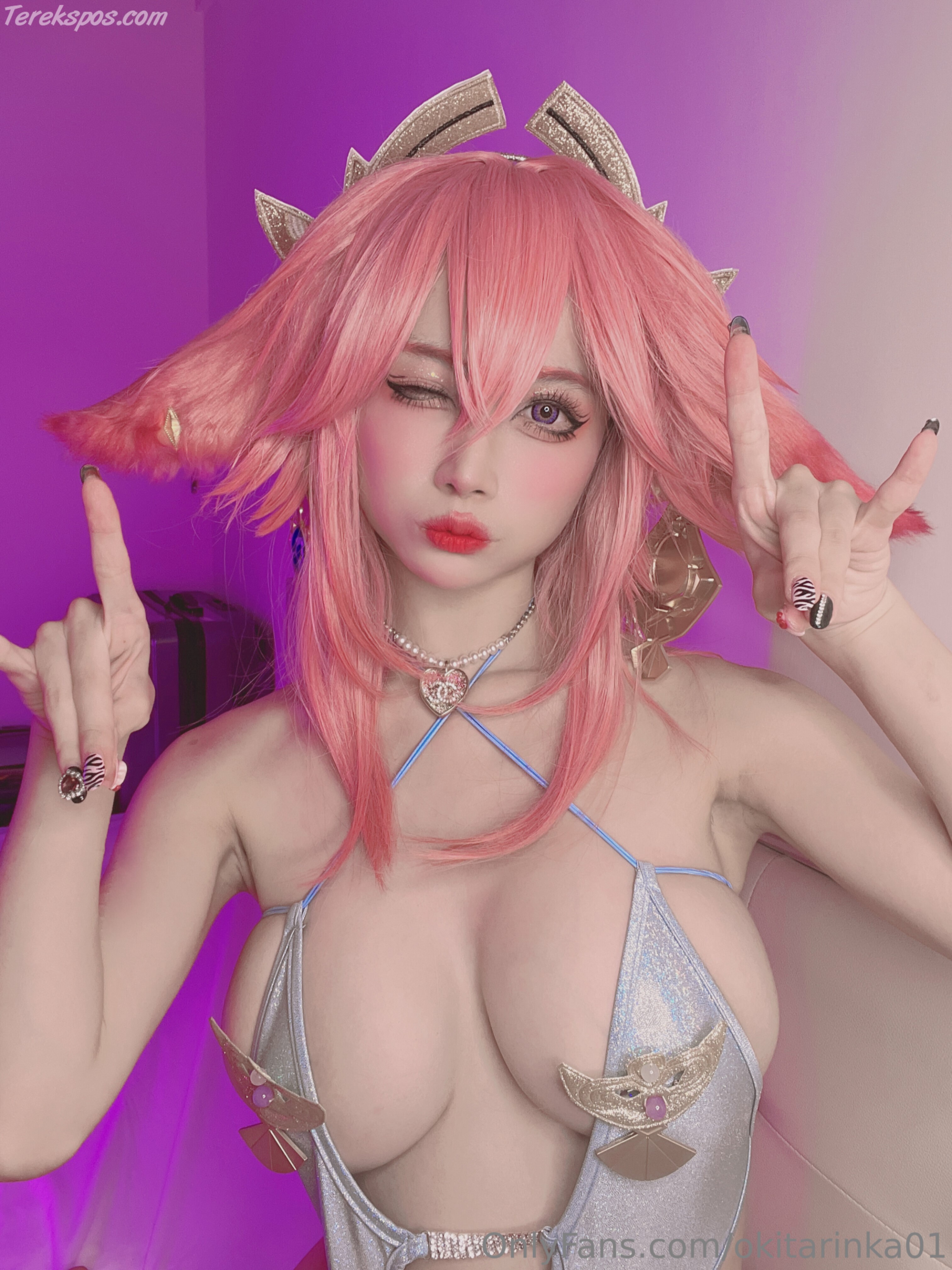 Okita Rinka (沖田凜花Rinka) cosplay Yae Miko Genshin Impact (15)