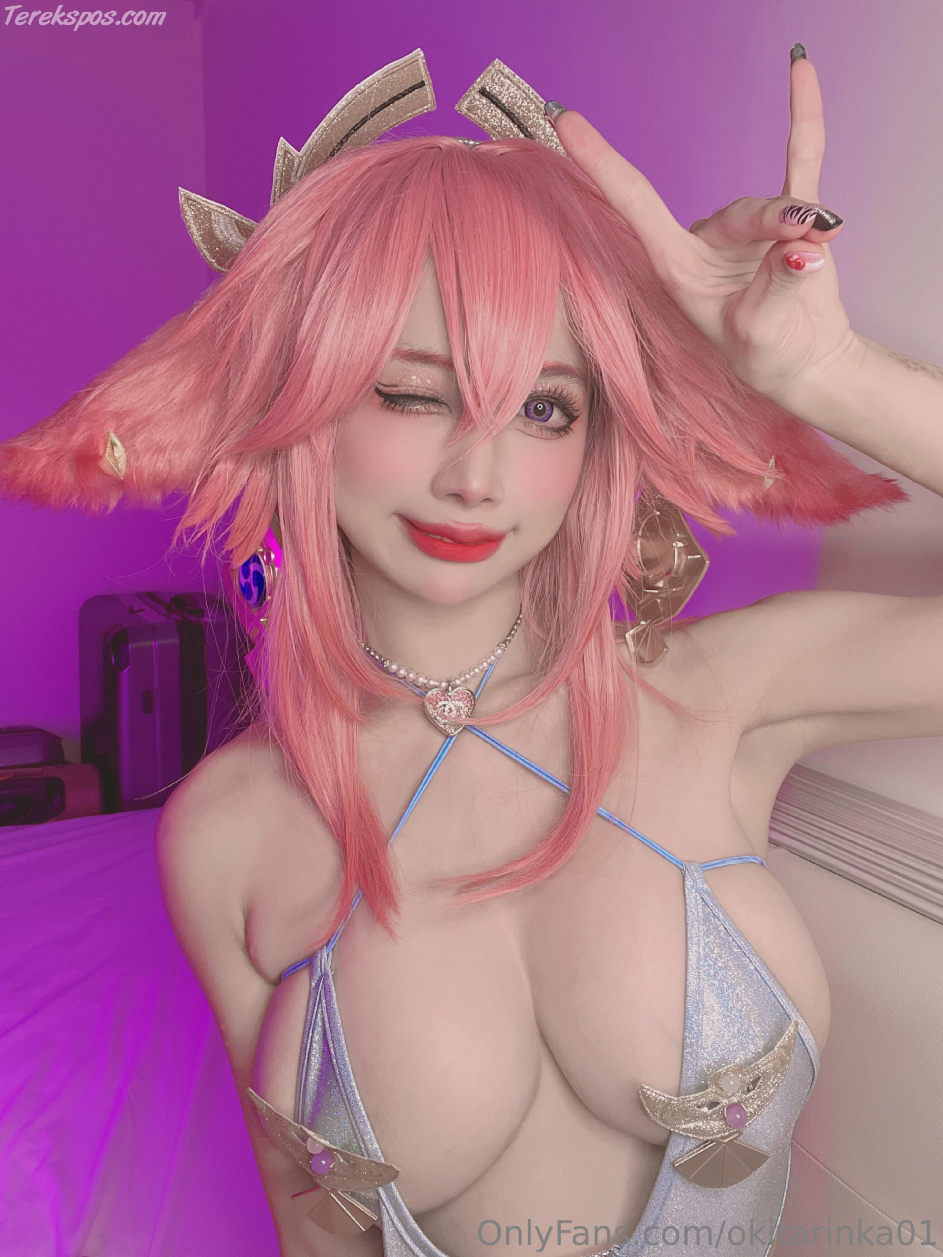 Okita Rinka (沖田凜花Rinka) cosplay Yae Miko Genshin Impact (16)