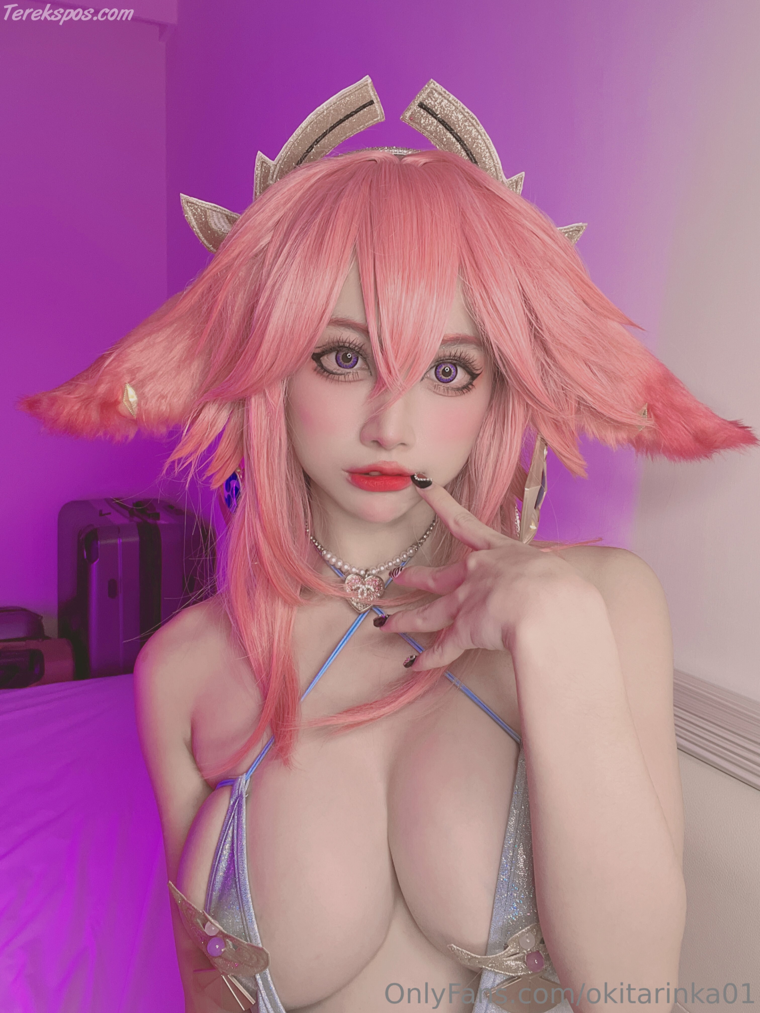 Okita Rinka (沖田凜花Rinka) cosplay Yae Miko Genshin Impact (9)